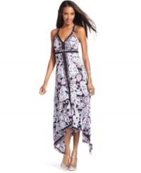 With its dramatic print and edgy studded details, INC's handkerchief-hem dress puts a new spin on a classic summer look! With its dramatic print and edgy studded details, INC's handkerchief-hem dress puts a new spin on a classic summer look!