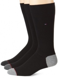 Tommy Hilfiger Men's 3 Pack Heel Toe Flatknit Crew Socks Tommy Hilfiger Men's 3 Pack Heel Toe Flatknit Crew Socks