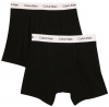 Calvin Klein Mens 2 Pack Boxer Brief, Black, Small