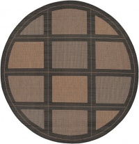 Couristan 1043/2500 Recife Summit 8-Feet 6-Inch Round Rug, Cocoa Black Couristan 1043/2500 Recife Summit 8-Feet 6-Inch Round Rug, Cocoa Black