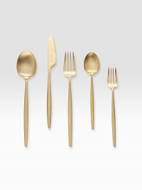 Modern silhouettes for any meal, crafted with fine contours and organic lines in brushed stainless steel. From the Night Collection Set includes fork, dessert fork, teaspoon, soup spoon and knife Brushed stainless steel Dishwasher safe Imported Modern silhouettes for any meal, crafted with fine contours and organic lines in brushed stainless steel. From the Night Collection Set includes fork, dessert fork, teaspoon, soup spoon and knife Brushed stainless steel Dishwasher safe Imported