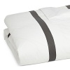 A classic charcoal gray sateen border trims this elegant duvet cover by SFERRA, woven from super soft Egyptian cotton.