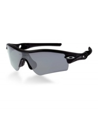 Take the path that leads to perfection, the Oakley Radar® Path. Oakley's renowned Three Point Fit optimizes comfort and the semi-rimless design means there's no frame rim to block downward view. Change the High Definition Optics® lenses in seconds to optimize vision in any sport environment. The pure Plutonite® lens material filters out 100% of all UV rays. Hydrophobic lens coating prevents build up and smudges. Take the path that leads to perfection, the Oakley Radar® Path. Oakley's renowned Three Point Fit optimizes comfort and the semi-rimless design means there's no frame rim to block downward view. Change the High Definition Optics® lenses in seconds to optimize vision in any sport environment. The pure Plutonite® lens material filters out 100% of all UV rays. Hydrophobic lens coating prevents build up and smudges.