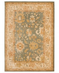 Introduce the casual, historical elegance of Oushak rugs to your home with this modern Caladonia area rug from Lauren Ralph Lauren. Crafted in Turkey using advanced power-looming techniques to create the look of heathered fibers for a soft, lustrous appearance in durable polypropylene. Introduce the casual, historical elegance of Oushak rugs to your home with this modern Caladonia area rug from Lauren Ralph Lauren. Crafted in Turkey using advanced power-looming techniques to create the look of heathered fibers for a soft, lustrous appearance in durable polypropylene.