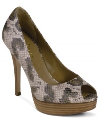 A walk on the wild side never felt so good. Cole Haan's Air Mariela OT platform pumps feature a smooth snake embossed print upper and a suede buffed outsole with Nike AIR technology for ultimate comfort. A walk on the wild side never felt so good. Cole Haan's Air Mariela OT platform pumps feature a smooth snake embossed print upper and a suede buffed outsole with Nike AIR technology for ultimate comfort.