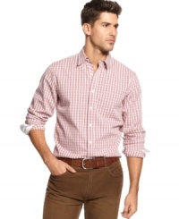 Smart dressing begins with Club Room's slim-fitted Ashfield shirt, the perfect item for a classic look. Smart dressing begins with Club Room's slim-fitted Ashfield shirt, the perfect item for a classic look.