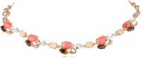 Anne Klein Burst and Bloom Gold-Tone Multi-Colored Frontal Necklace Anne Klein Burst and Bloom Gold-Tone Multi-Colored Frontal Necklace