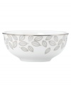 Gleaming leaves rain down on this white bone china bowl, topped off with a platinum rim. From Lenox Lifestyle dinnerware, these dishes are playfully modern and naturally chic, and have an enchanting look that's fresh and perfect for every occasion. (Clearance)