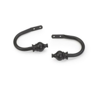 Umbra Serif Drapery Holdbacks, Black, Set of 2 Umbra Serif Drapery Holdbacks, Black, Set of 2