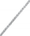 Multi-faceted style! This pretty anklet features a faceted link chain in 14k white gold. Approximate length: 10 inches.