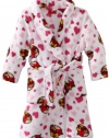 AME Sleepwear Girl's 7-16 I Love Angry Birds Robe, Multi, 6