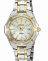 Seiko Women's SXDB52 Diamond Bezel Two-Tone Mother of Pearl Dial Dress Watch