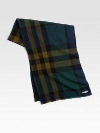 A soft, subtle check pattern is printed on a square wool design and finished with a delicate fringe detail.Fringed ends18 x 80LWoolDry cleanMade in Italy A soft, subtle check pattern is printed on a square wool design and finished with a delicate fringe detail.Fringed ends18 x 80LWoolDry cleanMade in Italy