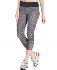Working out never looked so stylish! Ideology's animal-print leggings add a fun touch to your routine, while offering comfy details like a thick waistband and stretchy, breathable fabric. Working out never looked so stylish! Ideology's animal-print leggings add a fun touch to your routine, while offering comfy details like a thick waistband and stretchy, breathable fabric.