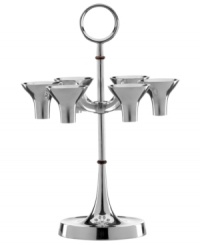 A beacon of style, the Dansk Design With Light candle tree features six elevated candle holders in polished aluminum. Bronze-colored accents and a large ring add modern flair. A beacon of style, the Dansk Design With Light candle tree features six elevated candle holders in polished aluminum. Bronze-colored accents and a large ring add modern flair.