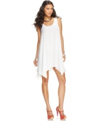 An asymmetrical handkerchief hem adds edge to this BCBGMAXAZRIA A-line dress -- a fashionable foundation for statement extras! An asymmetrical handkerchief hem adds edge to this BCBGMAXAZRIA A-line dress -- a fashionable foundation for statement extras!