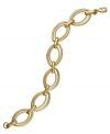 Get connected with this stylish bracelet from Charter Club. The linked oval design brings a timeless look to your everyday ensembles. Crafted in gold tone mixed metal. Approximate length: 6 inches.
