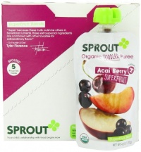 Sprout Toddler Spouted Pouches Acai Superfruit, Berry, 4.22-Ounce (Pack of 5) Sprout Toddler Spouted Pouches Acai Superfruit, Berry, 4.22-Ounce (Pack of 5)