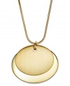 Simple in its sophistication, this pendant necklace from Charter Club shines with golden tones. Crafted in gold tone mixed metal. Approximate length: 16 inches + 2-inch extender. Approximate drop: 1-1/2 inches.