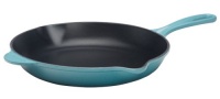 Le Creuset Enameled Cast-Iron 11-3/4-Inch Skillet with Iron Handle, Caribbean Le Creuset Enameled Cast-Iron 11-3/4-Inch Skillet with Iron Handle, Caribbean