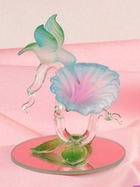 StealStreet SS-UG-GW-521 Glass Hummingbird Over Flower Decoration Figurine StealStreet SS-UG-GW-521 Glass Hummingbird Over Flower Decoration Figurine