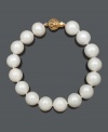 Polish your look perfectly with pearls! Bracelet features cultured freshwater pearls (11-13 mm) with a 14k gold clasp. Approximate length: 8 inches.