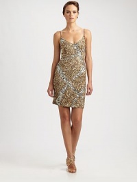 It's the timeless slip dress with well-placed sequins for an unbelievably glamorous look.V-necklineSpaghetti strapsAllover sequinsConcealed back zipperFully linedAbout 25 from natural waistNylonSpot cleanImported Model shown is 5'10 (177cm) wearing US size 4. It's the timeless slip dress with well-placed sequins for an unbelievably glamorous look.V-necklineSpaghetti strapsAllover sequinsConcealed back zipperFully linedAbout 25 from natural waistNylonSpot cleanImported Model shown is 5'10 (177cm) wearing US size 4.