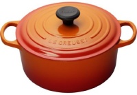 Le Creuset Signature Enameled Cast-Iron 4-1/2-Quart Round French Oven, Flame Le Creuset Signature Enameled Cast-Iron 4-1/2-Quart Round French Oven, Flame
