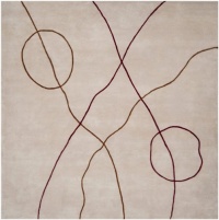 Area Rug 8x8 Square Contemporary Red-Gold Color - Surya Studio Rug from RugPal Area Rug 8x8 Square Contemporary Red-Gold Color - Surya Studio Rug from RugPal