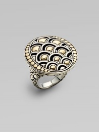 From the Naga Collection. Stunning combinations of dots and arcs, sterling silver and 18k gold, define this collection which feels both tribal and modern.18k yellow gold and sterling silver Diameter, about 1 Made in Bali From the Naga Collection. Stunning combinations of dots and arcs, sterling silver and 18k gold, define this collection which feels both tribal and modern.18k yellow gold and sterling silver Diameter, about 1 Made in Bali
