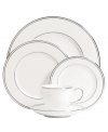 From the Lenox Classic Collection, Federal Platinum formal dinnerware and dishes add a luxurious note to your place settings. Made of exquisite white bone china with platinum trim, a complete selection of pieces is available. Coordinating Debut Platinum crystal stemware adds the finishing flourish.