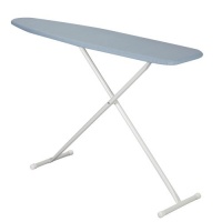 Household Essentials Fibertech Top T-Leg Ironing Board with Cotton Cover, Blue Silicone Household Essentials Fibertech Top T-Leg Ironing Board with Cotton Cover, Blue Silicone