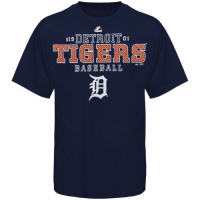 MLB Mens Detroit Tigers Charge The Mound Athletic Navy Short Sleeve Basic Tee By Majestic MLB Mens Detroit Tigers Charge The Mound Athletic Navy Short Sleeve Basic Tee By Majestic