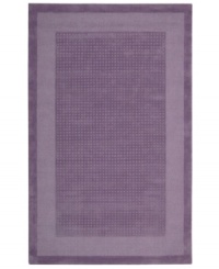 In playful purple, this charming rug will warm up any space in your home. A distinctive center grid gives the rug a delightful texture while coordinating well with casual and modern interiors. Hand-tufted of wool for premium softness and durability. In playful purple, this charming rug will warm up any space in your home. A distinctive center grid gives the rug a delightful texture while coordinating well with casual and modern interiors. Hand-tufted of wool for premium softness and durability.