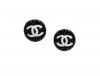 Classic MINI Black Button with White Logo Stud Earrings-9.99