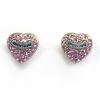 Juicy Couture Jewelry Crystal Heart Studs Pink