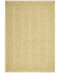 A herringbone pattern of leaves creates a fresh look for the modern home in this unique area rug from Martha Stewart rugs. Hand tufted in India of long wool fibers, this luxurious home accent presents unparalleled comfort and style underfoot. A herringbone pattern of leaves creates a fresh look for the modern home in this unique area rug from Martha Stewart rugs. Hand tufted in India of long wool fibers, this luxurious home accent presents unparalleled comfort and style underfoot.