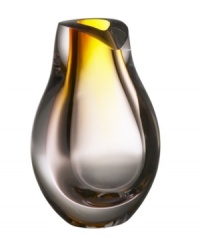 A clear supple form accented by a hint of color define the Opus bowl from Kosta Boda. Like a heavy drop of water infused with color by the brilliance of the sun, this vase by designer Goran Warff features luxury solitaires in rounded, organic shapes. Measures 8 1/4. A clear supple form accented by a hint of color define the Opus bowl from Kosta Boda. Like a heavy drop of water infused with color by the brilliance of the sun, this vase by designer Goran Warff features luxury solitaires in rounded, organic shapes. Measures 8 1/4.