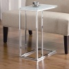 Coaster 900250 Contemporary Snack Table with Glass Top, Silver