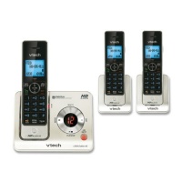 VTech LS6425-3 DECT 6.0 Cordless Phone, Black/Silver, 3 Handsets VTech LS6425-3 DECT 6.0 Cordless Phone, Black/Silver, 3 Handsets