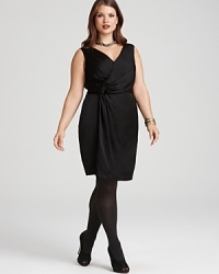Finished with a flattering knot at the side, this essential DKNYC sleeveless dress defines desk to dinner chic. Complete the look with opaque tights and soaring pumps. Finished with a flattering knot at the side, this essential DKNYC sleeveless dress defines desk to dinner chic. Complete the look with opaque tights and soaring pumps.