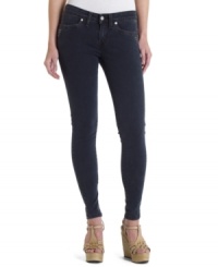 Total stud: streamlined seaming plus a smattering of hardware make Levi's skinny jeans the right choice. Total stud: streamlined seaming plus a smattering of hardware make Levi's skinny jeans the right choice.