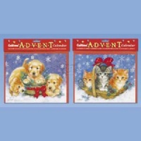 8X10 PETS ADVENT CALENDAR WITH ENVELOPE, SET OF 2 ASSORTED: DOGS & CATS 8X10 PETS ADVENT CALENDAR WITH ENVELOPE, SET OF 2 ASSORTED: DOGS & CATS