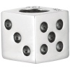 925 Sterling Silver Oxidized Dice Bead, For Chamilia, Pandora, Biagi, Personality, Reflections And More Charm Bracelets