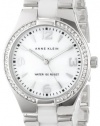 Anne Klein Women's 109119WTSV Swarovski Crystal-Accented Silver-Tone Ceramic Dress Watch