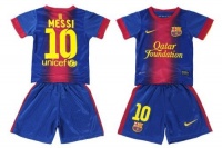 Barcelona 2012 Kids Messi Home Jersey Shirt & Shorts - For Kids 9-11 Years Old Barcelona 2012 Kids Messi Home Jersey Shirt & Shorts - For Kids 9-11 Years Old