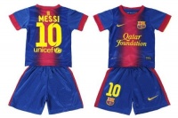 Barcelona 2012 Kids Messi Home Jersey Shirt & Shorts - For Kids 9-11 Years Old