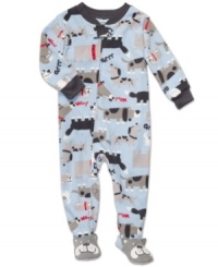 When he's dog-tired, put your little pup in this microfleece sleeper from Carter's for a cozy nap. When he's dog-tired, put your little pup in this microfleece sleeper from Carter's for a cozy nap.