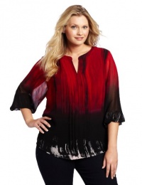 Calvin Klein Women's Plus-Size Peasant Blouse Calvin Klein Women's Plus-Size Peasant Blouse