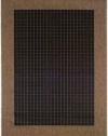 Couristan 1005/2000 Recife Checkered Field Black/Cocoa Rug, 5-Feet 3-Inch by 7-Feet 6-Inch